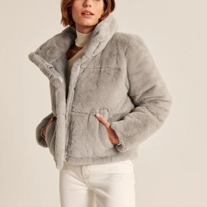 The A&F Mini Puffer Faux Fur Coat